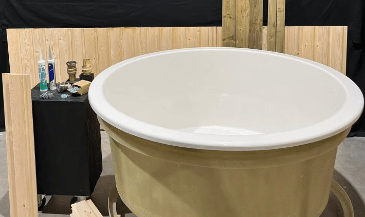 Hottub Zelfbouwpakket _ Compleet va €1945 _ Glasvezel kuip